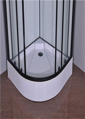 900 * 900 * 2150 มม. กรอบอลูมิเนียมสีดำตู้อาบน้ำกระจกแกร่ง