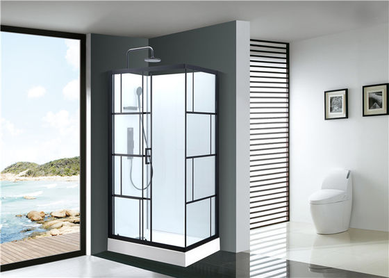 ตู้อาบน้ำฝักบัว , ฝักบัว Quadrant 1100 X 800 X 2250 mm black aluminium