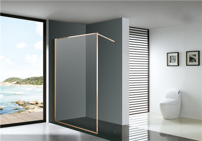กระจกอาบน้ำเนื้อป้องกันการระเบิดสีทองสำหรับอ่างอาบน้ำยืนฟรี