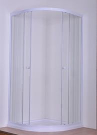 White Quadrant Curved Corner Shower Enclosure Convenient Comfort Free Standing Type