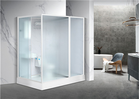 ห้องอาบน้ำฝักบัวอะคริลิกสีขาวถาด ABS 2000 * 1160 * 2150 มม. อลูมิเนียมสีขาวเปิดด้านข้าง