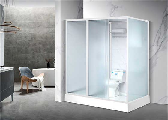 ห้องอาบน้ำฝักบัวอะคริลิกสีขาวถาด ABS 2000 * 1160 * 2150 มม. อลูมิเนียมสีขาวด้านหน้าเปิด