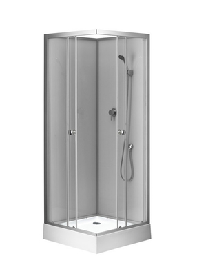 ตู้อาบน้ำกระจก 800X 800 X 2250 มม. พร้อมกรอบอลูมิเนียมสีเงิน