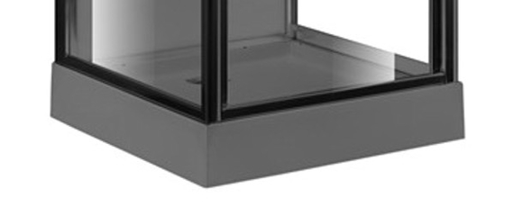 Pivot Door Square 4mm ตู้อาบน้ำกระจกใสพร้อมถาดอะครีลิคสีดำ