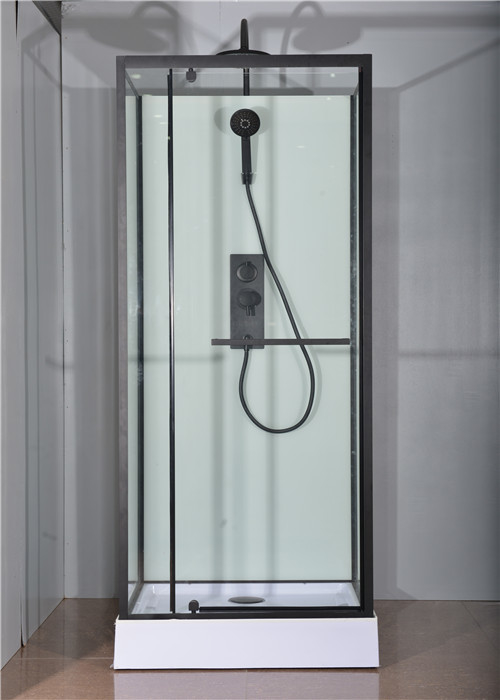 Fashion Pivot Door แผงกั้นอาบน้ำเข้ามุม ห้องอาบน้ำฝักบัวทรงเหลี่ยมพร้อมถาดอะคริลิกสีขาว